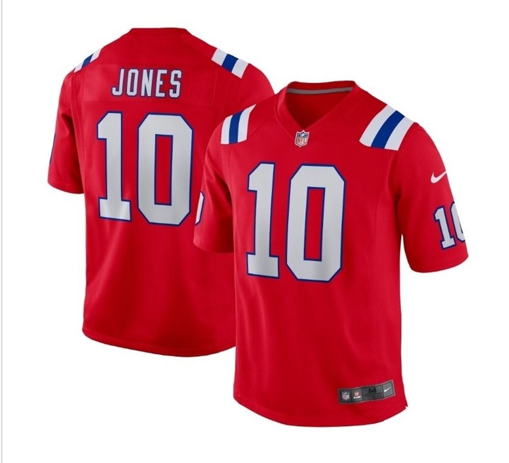 NWT New Mac Jones New England Patriots Official Red NFL Football Jersey 3XL